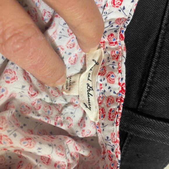 Jane + Delancey floral Large cap sleeve peplum blouse ruffle bottom - Picture 3 of 7